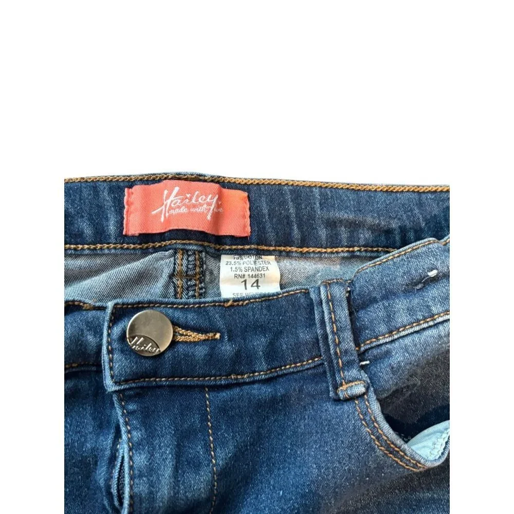Hailey Girls Blue Straight Leg 14 Jeans